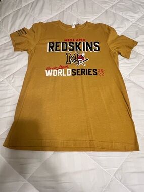 Bella Canvas Mustard Yellow Midland Redskins World Series Tee